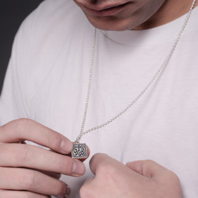 Men Necklace With Writing