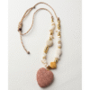 Artisanal Ocean Heart Cord Necklace
